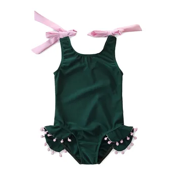 

2020 Children's Swimsuit Girls Sweet Bow Sling One-Piece Swimsuit