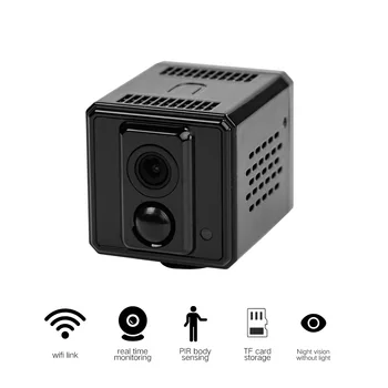 

Wireless 1080P HD Webcam Remote Monitoring Night Vision PIR Infrared Sensor 120 Degree View 5m Support 128G TF Card Web Camera