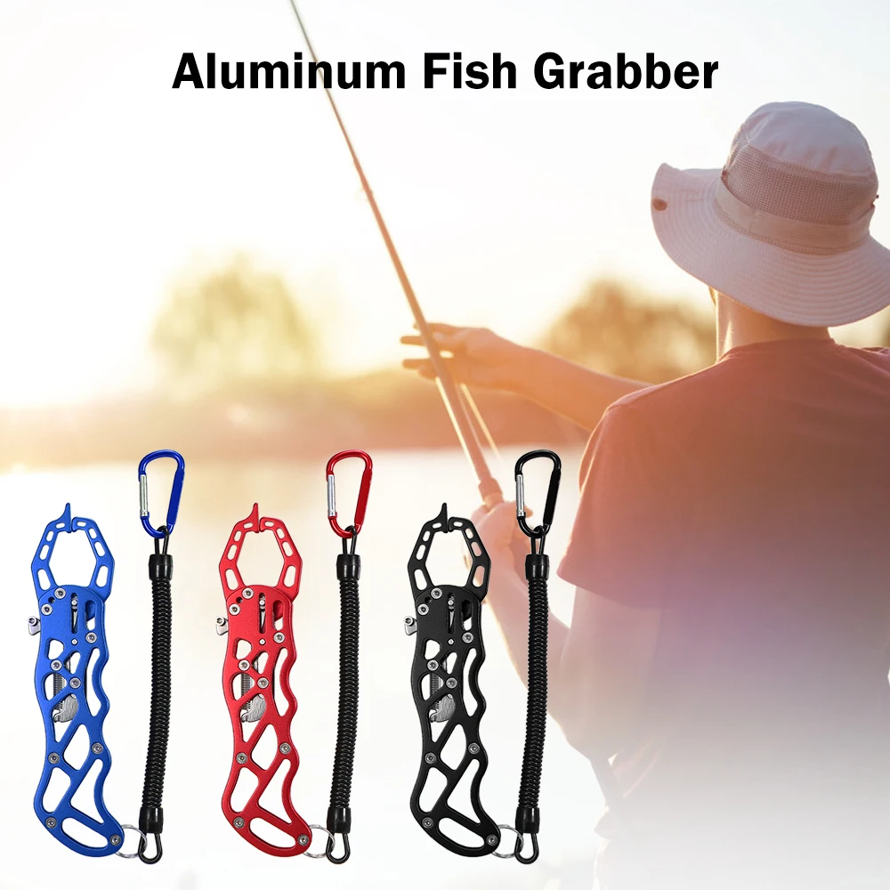 

Aluminum Alloy Fishing Grips Portable Fish Lip Grip Trigger Lock Fishing Tackle Gripper Grabber Grab Tool Fishing Tackle Tools