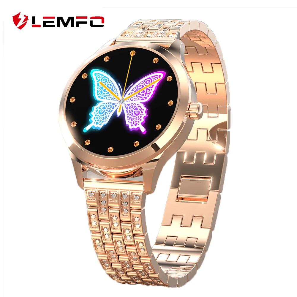 LEMFO LW07 Smart Watch Women smart digital watch 2021 DIY Watch Face Waterproof Health Monitoring smartwatch for women gift