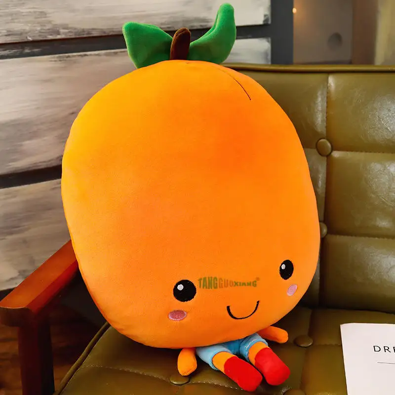 orange 30-50 см мягкие плюшевые растения куклы милые фрукты подушка, плюшевые игрушки Vegetabl детские игрушки грелка для рук подарок на день рождения Рождество - Цвет: orange
