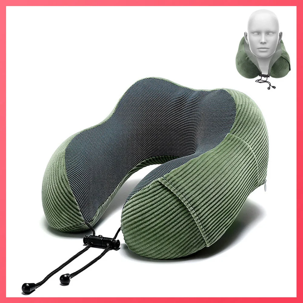 1Pcs U Shaped Memory Foam Neck Pillows Soft Slow Rebound Space Travel Pillow Solid Cervical Healthcare Bedding | Дом и сад