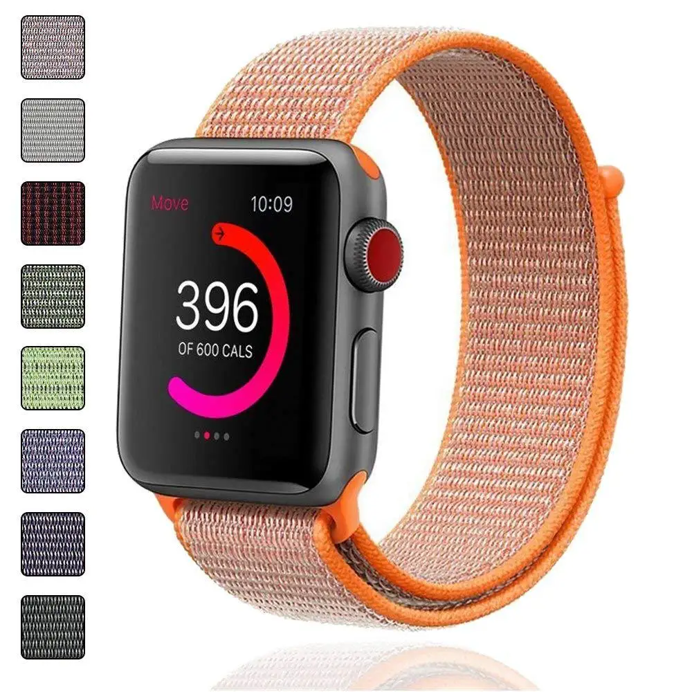 Подходит для Apple Watch iwch 4 поколения нейлоновый петличный ткацкий ремешок для часов на липучке умный ремешок для часов