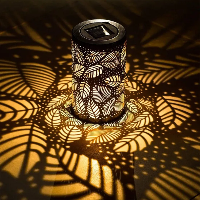 maple leaf Shadow solar lantern lamp 1