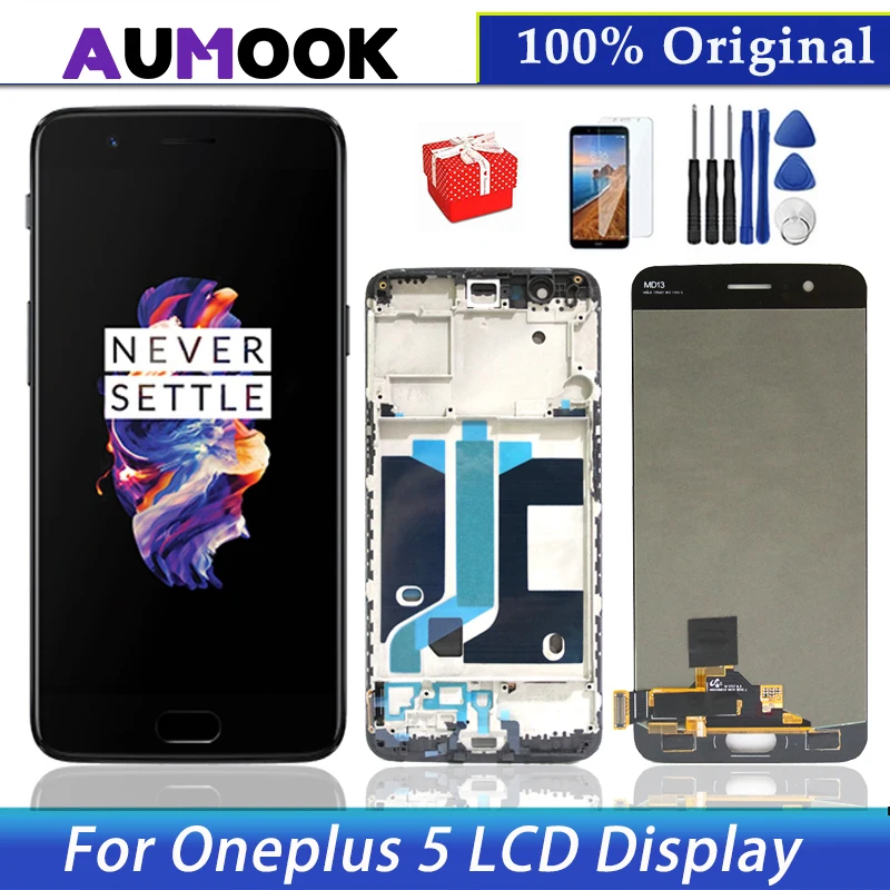 Оригинальный дисплей 5 дюйма AMOLED для Oneplus ЖК-дисплей кодирующий преобразователь