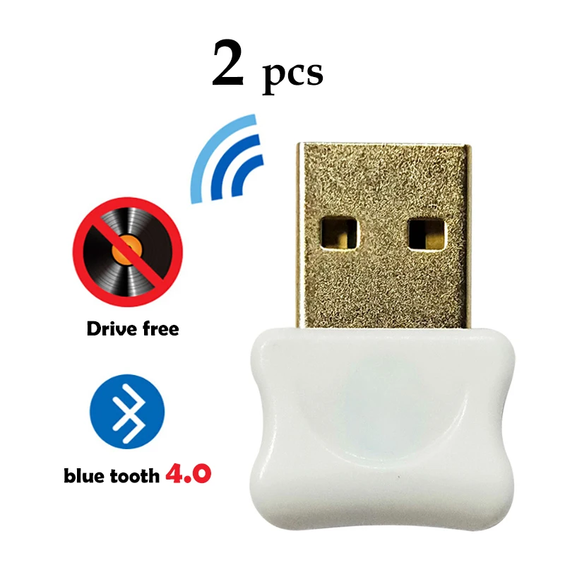 Для bluetooth usb адаптер dongle 4,0 компьютер ПК наушники ТВ наушники Динамик fone аудио carro 3,5 мм мышь приемник - Цвет: 2pcs 4.0