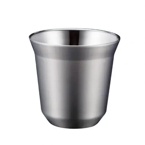 B 160ml 80/160 мл полезный двойной стены теплоизоляция нержавеющая сталь эспрессо кофе Вакуумная чашка кофейная посуда хороший - Цвет: B 160ml