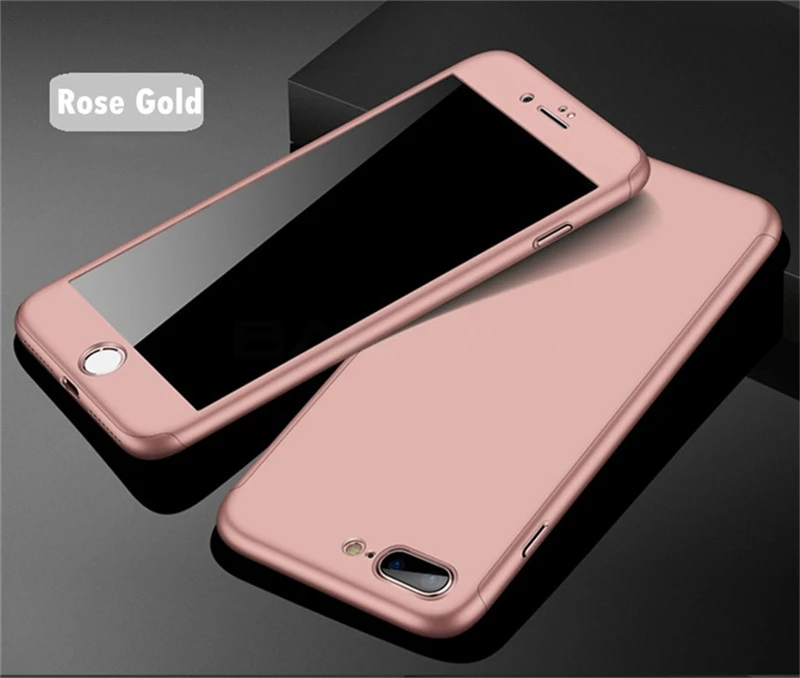 thumbnail image 1 of 360 Full Cover Phone Case For iPhone 13 5S 7 8 Plus 11 12 Pro Mini XS Max XR Protective Cover For iPhone 6 XR SE Case With Glass, 1 of 5