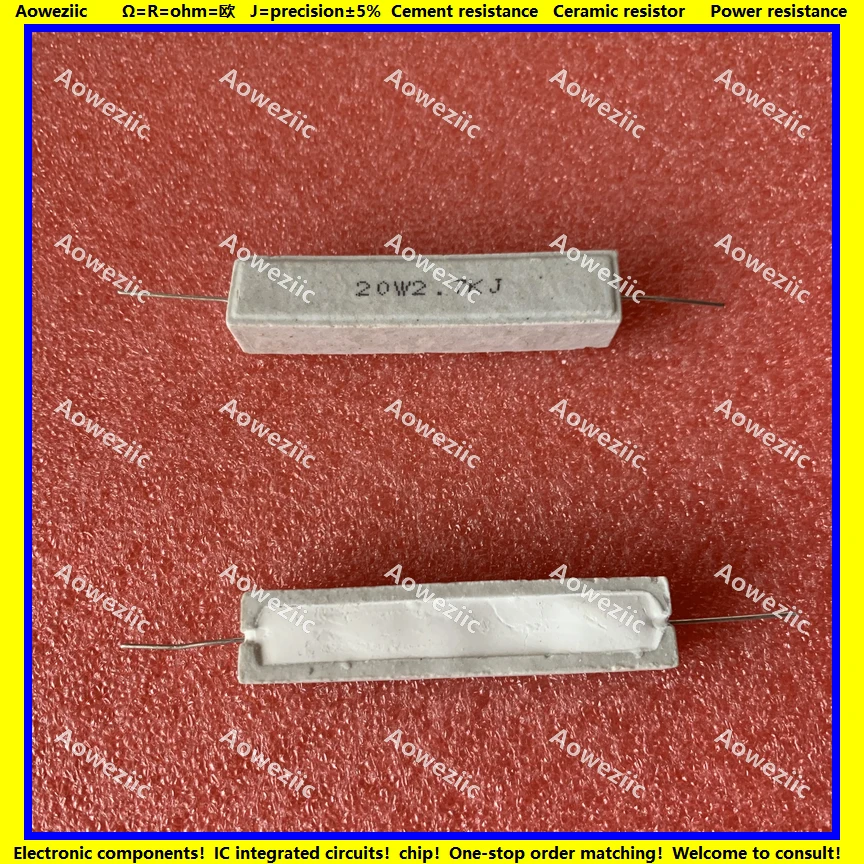 

Горизонтальный цементный резистор RX27 20 Вт, 2,7 ком, 20 Вт, 2 к7j, 20 Вт, 5% КДЖ, Ом, керамическое сопротивление, точность, 10 шт.