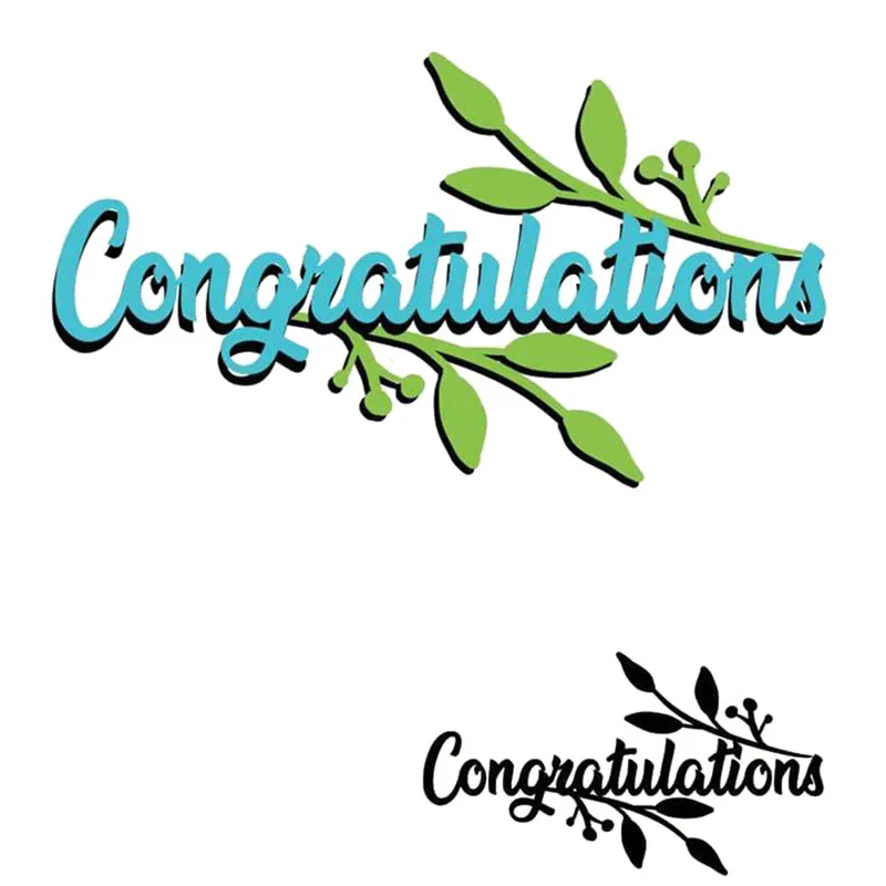 

Eastshape Congratulation Letters Metal Cutting Dies for DIY Scrapbooking Cards Making Album Embossing Diecuts Template New 2019