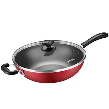 

Non-stick pan household flat-bottom wok induction cooker gas stove universal non-stick cooking pot