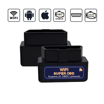 

Super Double Chip OBDII Car Diagnostic Tool Wifi ELM327 OBD2 II V 1.5 Scanner For Mitsubishi JEEP Mazda MINI OPEL Volvo Skoda