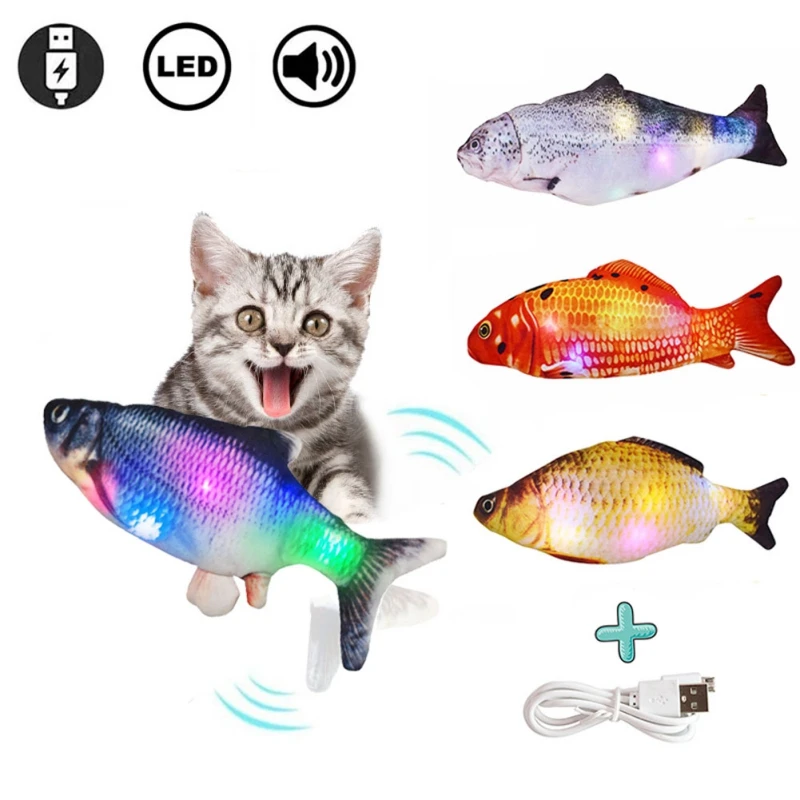 Brinquedo para Gato | Peixe Catnip | Carregamento USB | Frete Gratis