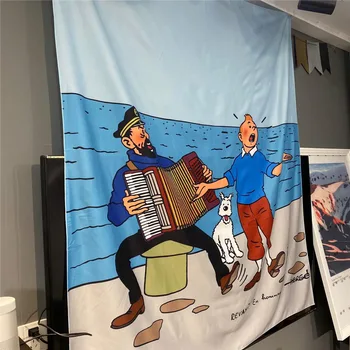 

Cartoon Tapestries Wall Hanging Tapestry Printed For Home Throw Rug Blanket Yoga Mat Carpet Home Decor Wall Cloth Decoration