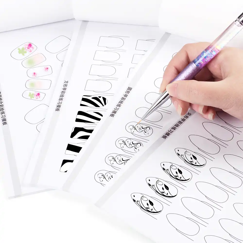 Download 4design Nail Practice Book Nail Art Template Learning Paper Book Manicure Drawing Painting Exercise Books Tool Nails Accessoires Nail Art Equipment Aliexpress