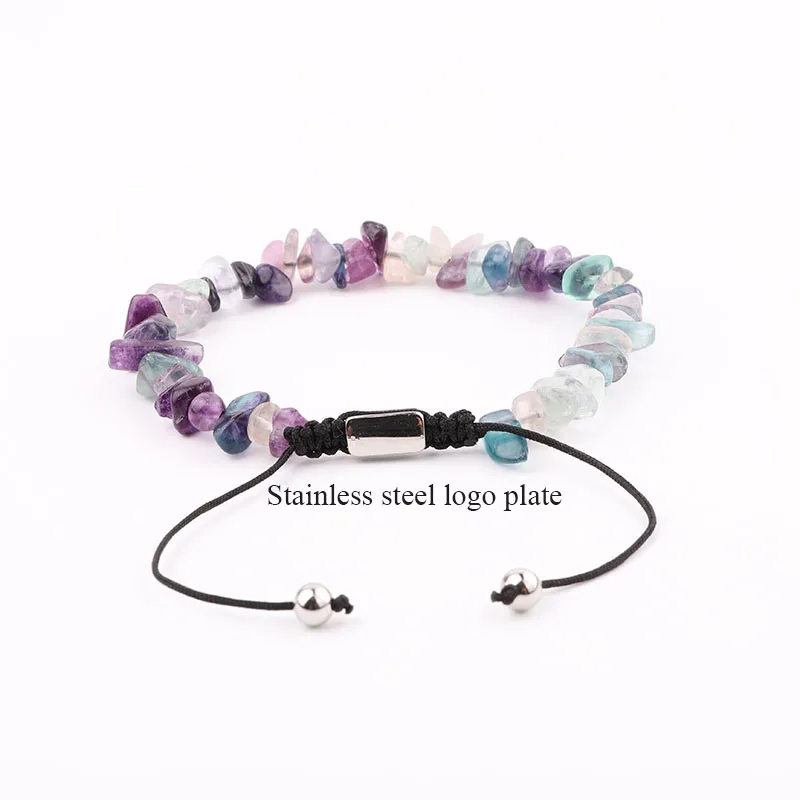 New Fashion Natural Stone Chips Beads Cord Macrame Adjustable Bracelet Jewelry Gift Women - Image 2