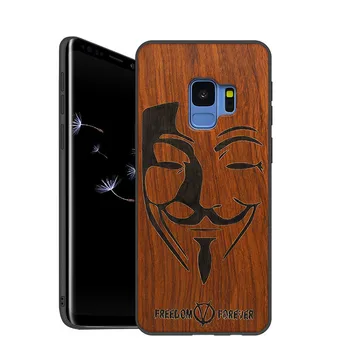 

Soinmy Note 10 pro Wooden Case for Samsung Galaxy S10 plus Case Shockproof TPU Frame Cover for Glalaxy Note 8 9 10 Cases Coques