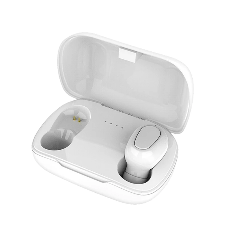 L21 Bluetooth Headset TWS 5 0 Wireless Dual Ear in Ear Noise Reduction Invisible Mini Charging Box