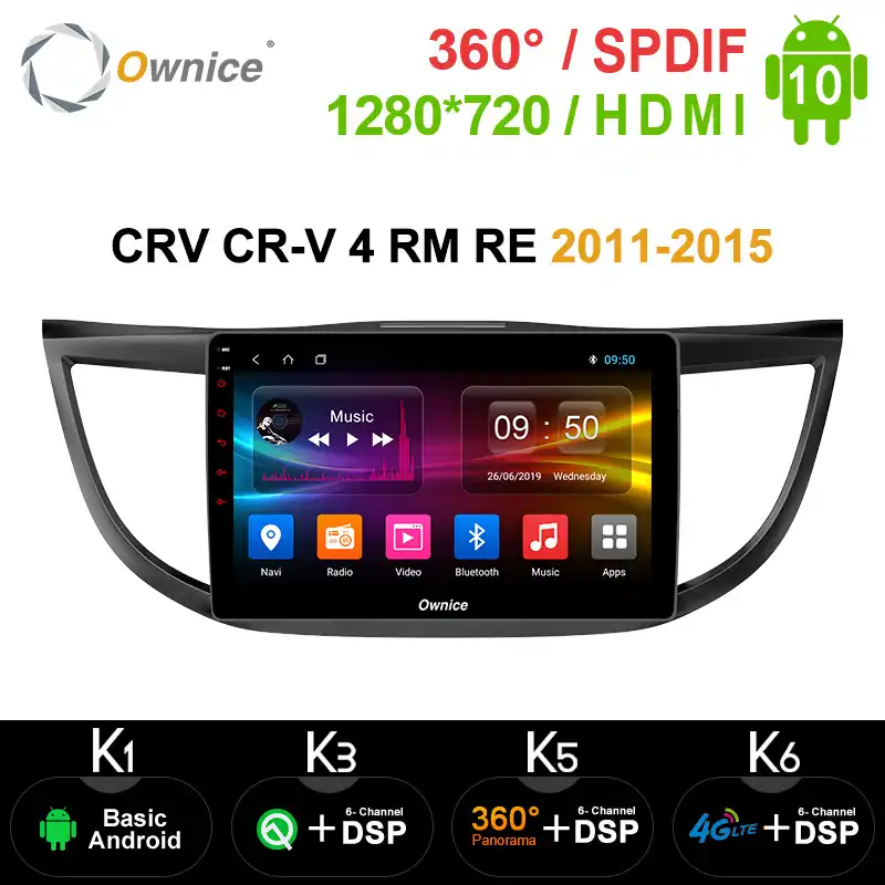 Ownice K3 K5 K6 2DIN Android 10 0 автомобильный проигрыватель с радио и GPS для Honda CRV CR V 4 RM RE 2011 2015