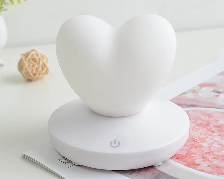 LoveWhite Современный дешевый маленький Ночной светильник, атмосферная Usb зарядка, лампа для учебы, оригинальная настольная лампа - Цвет корпуса: LoveWhite