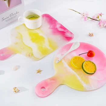 

TC118 Tray Handle Resin Mold Epoxy UV Glue Silicone Coaster Cup Holder Mould Craft Jewelry Making