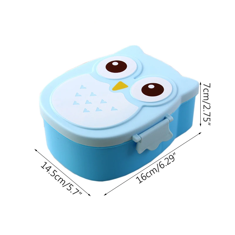 Ланч-бокс Bento box пластиковый студенческий микроволновый кухонный инструмент детская коробка для завтрака Сова Ланч-бокс корейский мультяшный сетчатый Ланч-бокс