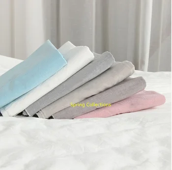 

4colors Width240cm 75% cotton+25% Linen fabric Washed cotton for Sheets and Quilt Cover Dress No deformed No fade