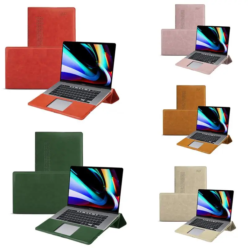 

For MacBook Pro 16 inch Case Laptop PU Leather Bag Flip Angle Guard With Stand Notebook Protective Cases For MacBook Pro 16