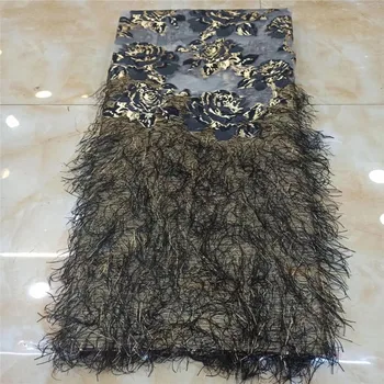 

High Quality Nigerian Tulle Organza Tassels Lace Fabrics Latest sequins Mesh African Lace Fabric Bride French Net Lace Fabric