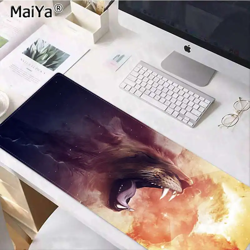 Lock Edge 40X90cm Maiya Лидер продаж, игровой плеер с животным львом, настольный ноутбук, резиновый коврик для мыши,, большой коврик для мыши, клавиатуры, коврик - Цвет: Lock Edge 40X90cm