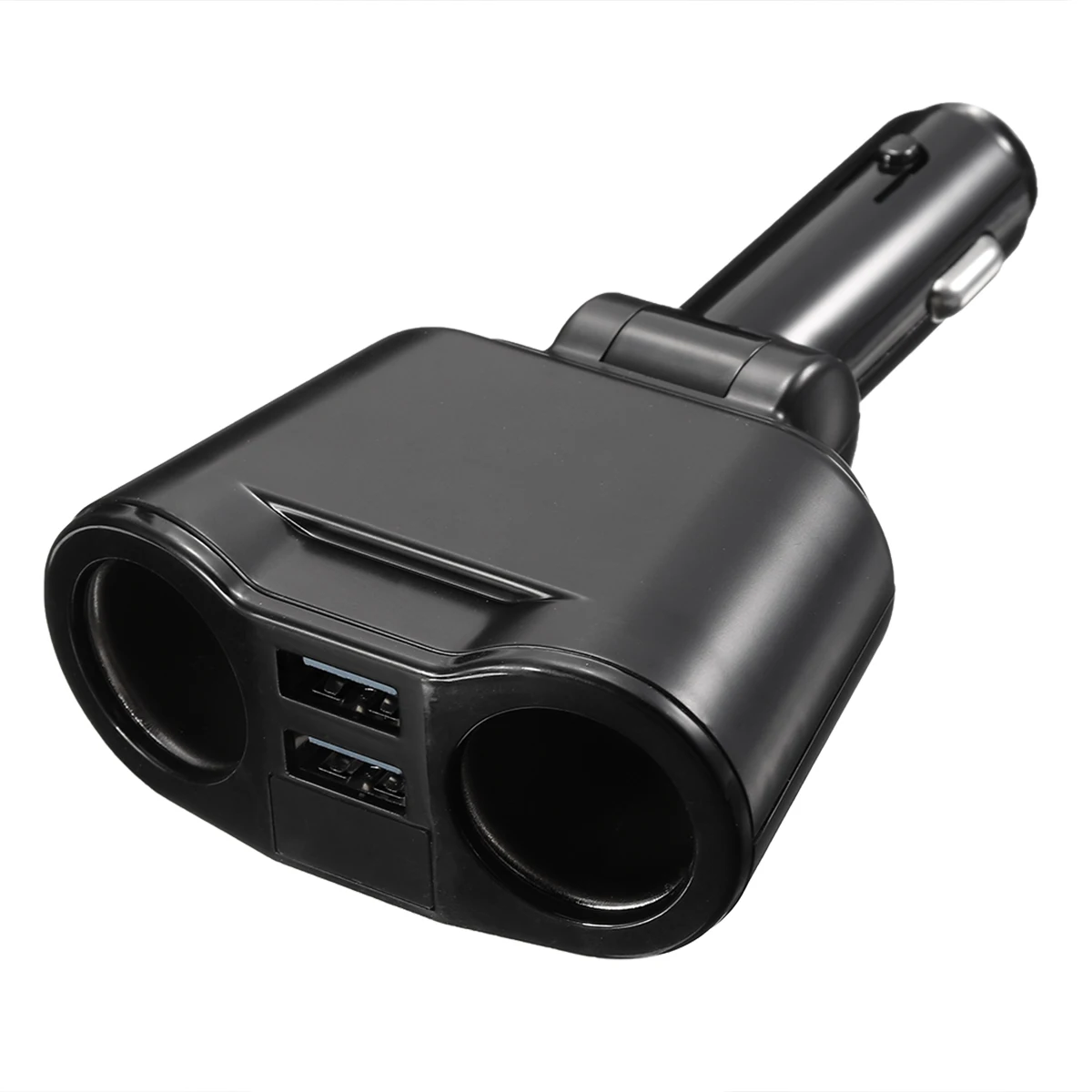 Черное устройство для автомобиля с двумя портами USB Зарядное устройство 2 Порты и разъёмы ЖК-дисплей Дисплей 12-24V прикуриватель зажигалка Адаптер для быстрого автомобильного Зарядное устройство Мощность автомобильный адаптер для укладки