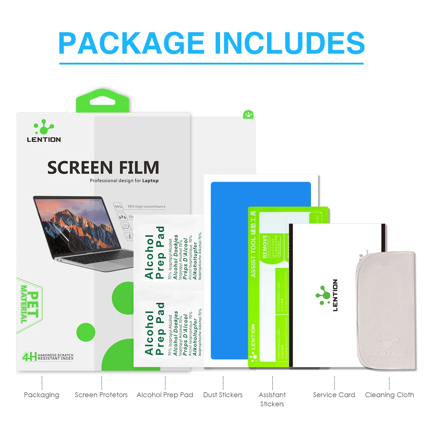 Lention 10 pcs Screen Protector HD Film for 2020 New Macbook Air 13 Inch A1931 A1932 A2179  Screen Eye Protection MacBook skin