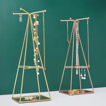 

Creative Metal Frame Earrings Display Stand Ear Stud Rack Holder Pendant Jewelry Display Showcase Jewelry Organizer Exhibitor