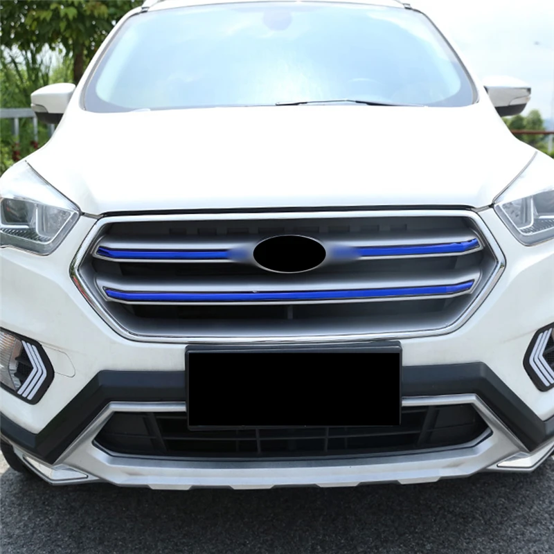 Для Ford Kuga ESCAPE стайлинга автомобилей передний капот среднего чистая бампер решетка Стикеры для обклейки автомобиля внешние аксессуары