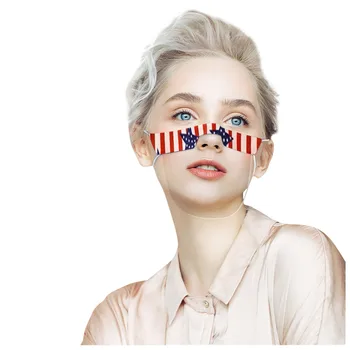 

Unisex Mini Shield Face Mask Washable Reusable Comfortable Printing Mask Transparent PVc Visual Mouth Cover Mascarillas