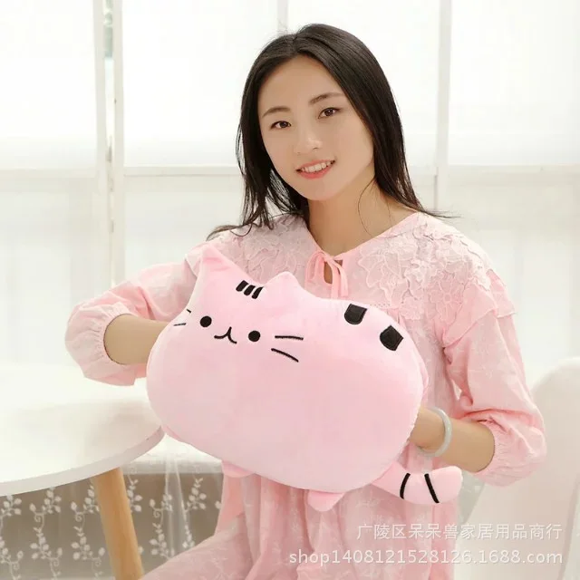 Забавная мордашка» Печенье кошка подушка Милая Пижама «Hello Kitty», Пижамный костюм с плюшевой подкладкой ручные обогреватели студенты Офис Подушка для обеденного перерыва