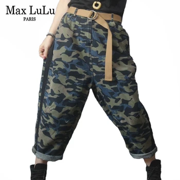 

Max LuLu 2020 Summer New Fashion Streetwear Ladies Vintage Jeans Womens Camouflage Denim Trousers Femlae Oversized Harem Pants