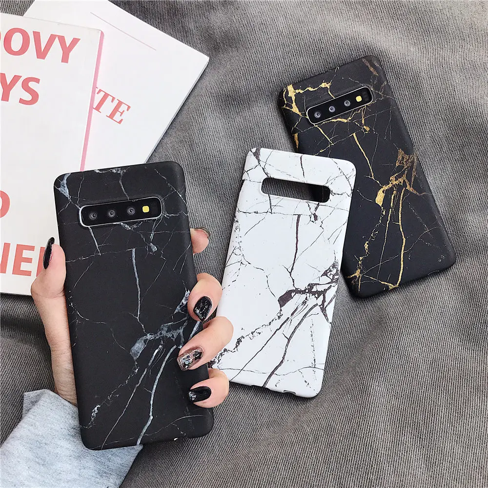 Мраморные чехлы для телефонов Samsung Galaxy S10 S9 S8 S20 Ultra Note 10 Plus S10E 8 9 S7 Edge жесткий