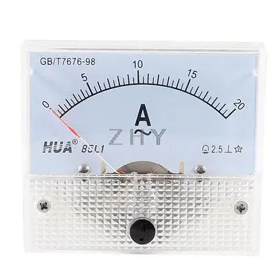 AC 0-20A Rectanglar аналоговые панельный Амперметр измерительный прибор 2,5% 85L1