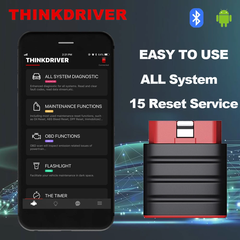 LAUNCH Thinkdriver Bluetooth OBD2 Scanner Automotive OBD 2 IOS Car Diagnostic Code Reader OBD Android Scanner PK Thinkdiag AP200|Code Readers & Scan Tools| - AliExpress