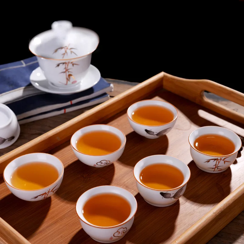Креативная керамическая дегустационная чайная чашка Матовая Белая китайская чайная чашка 60 мл Samll чайная чаша винная чашка