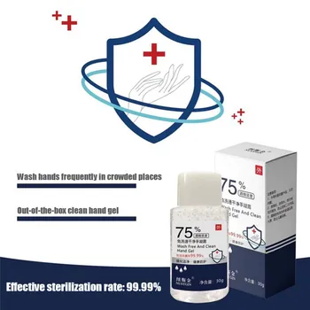 

60g 75% Alcohol Hand Sanitizer Antibacterial Moisturizing Fruit Flavor One-time Not Clean Anhydrous Transparent Gel Portable