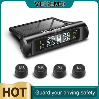 

☆VEHEMO ☆ 2020 NEW Tire Pressure Alarm Car 4PCS Sensor TPMS Tire Pressure Monitoring System Alarm Systems Vehicles