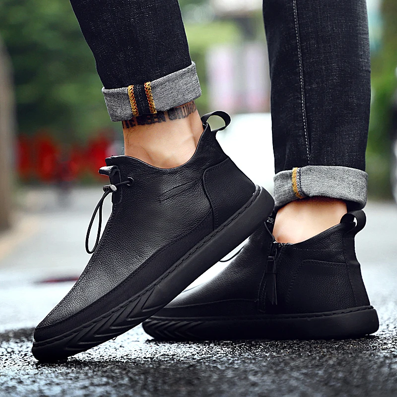 Black Fashion Shoes For Men 2019 HOT Fall Shoes Men Shoes Style