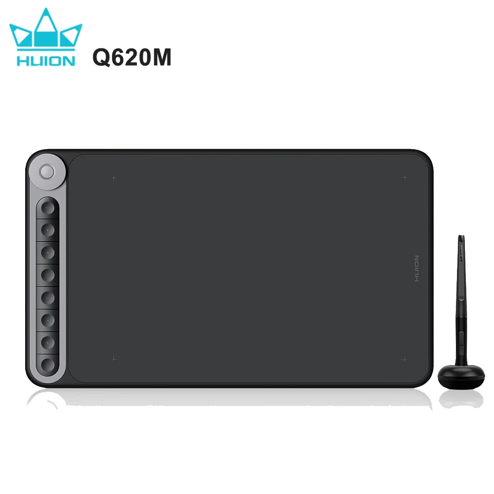 Huion New Arrival Inspiroy Dial Q620M Graphic Tablet 8192 levels Wireless Drawing digital Pen Tablet with Dial for PC Android