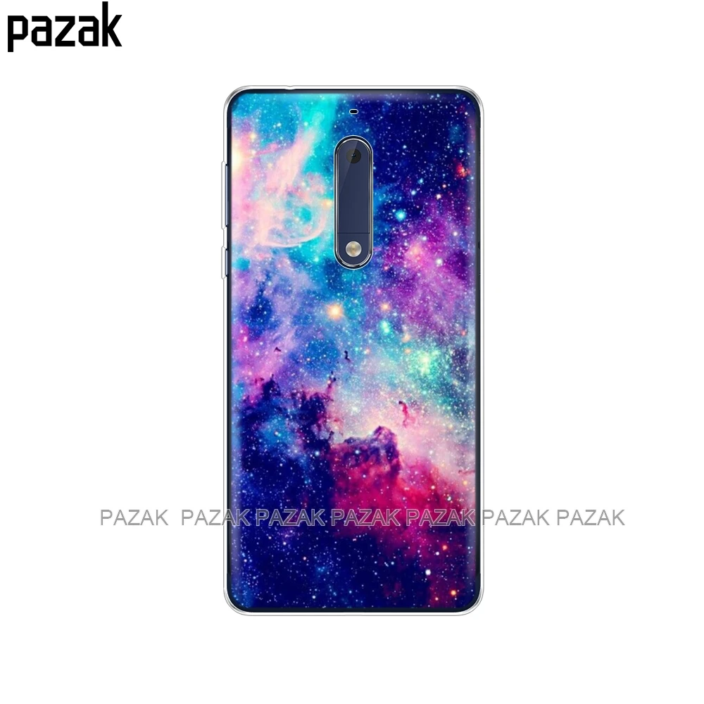 Силиконовый чехол для Nokia 1 2 3 5 plus 2018 мягкий из ТПУ задней панели телефона