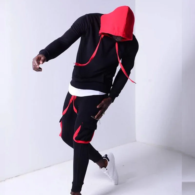 Deals Black Brand Tracksuit Men Sports Hip Hop Winter Sweatshirt Jogger Trendy Tracksuit Men Sweat New 2019 Men Clothing Hoodies