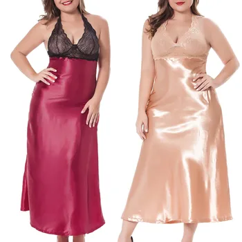 

Sleepwear Sexy Night Dress Satin Silk Lace Lingerie Underwear Sleepwear Nightdress Baby Doll Nightwear Sexy Nightgowns