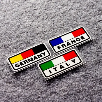 

2x National Flag Italy France Germany Car Styling Vinyl Tape Decal Auto Window Body Tail Sticker 6x2.9cm