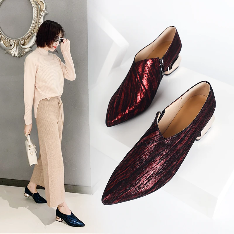 INS/Популярная женская обувь Туфли-лодочки из натуральной кожи длиной 22-25 см